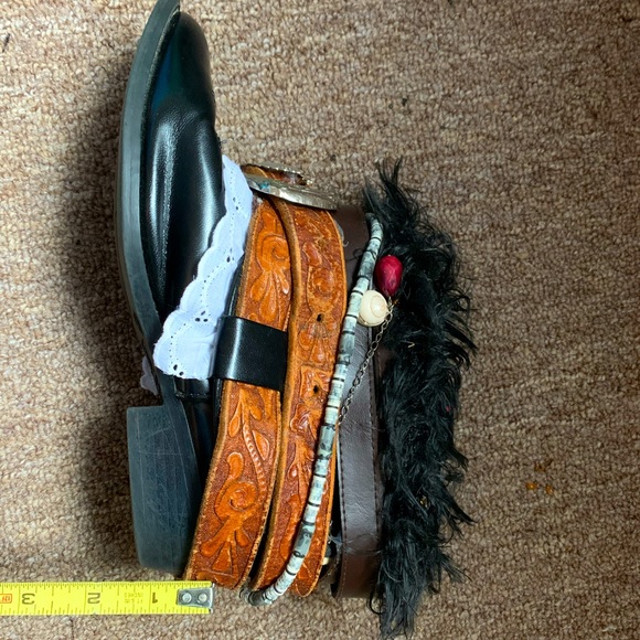 Black Ankle Boot Boho Belt Wrapped Western - Picture 5 of 5
